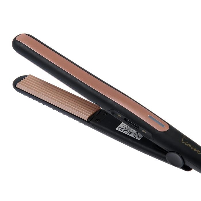 Щипцы-гофре VIVIEN VE-2016, 45 Вт, керамическое покрытие, до 200 °C, черный Щипцы-гофре VIVIEN VE-2016, 45 Вт, керамическое покрытие, до 200 °C, черный
