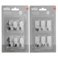 Крючки самоклеящиеся тм VETTA, сталь Q195, металл, SD-1987, 6шт