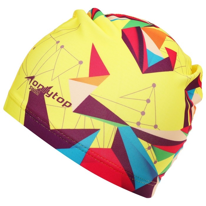 Шапочка для плавания взрослая ONLYTOP Swim, тканевая, обхват 54-60 см