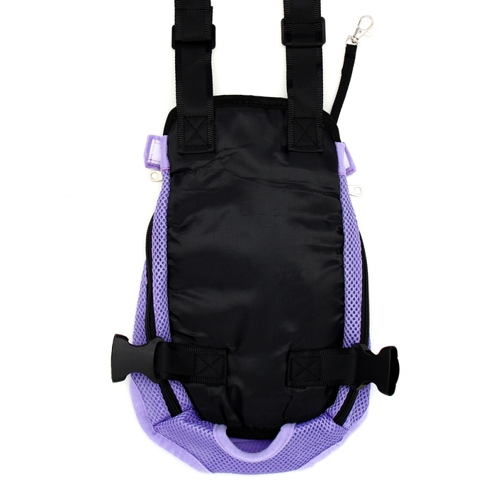 Рюкзак-переноска для кошек и собак  Рюкзак-переноска для кошек и собак "Кенгуру",М -32х20 см (ДС 29-34, ОГ 25-43 см) фиолетовый