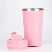 Термокружка Мастер К Original, 500 мл, Original, с надписью Coffee, сохраняет тепло 10 ч, нержавеющая сталь, розовая