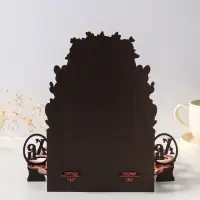 Подставка пасхальная для кулича и 9 яиц красная "Цыплята". 26,5х22х25 см,  под кулич: 15,5 см 109883