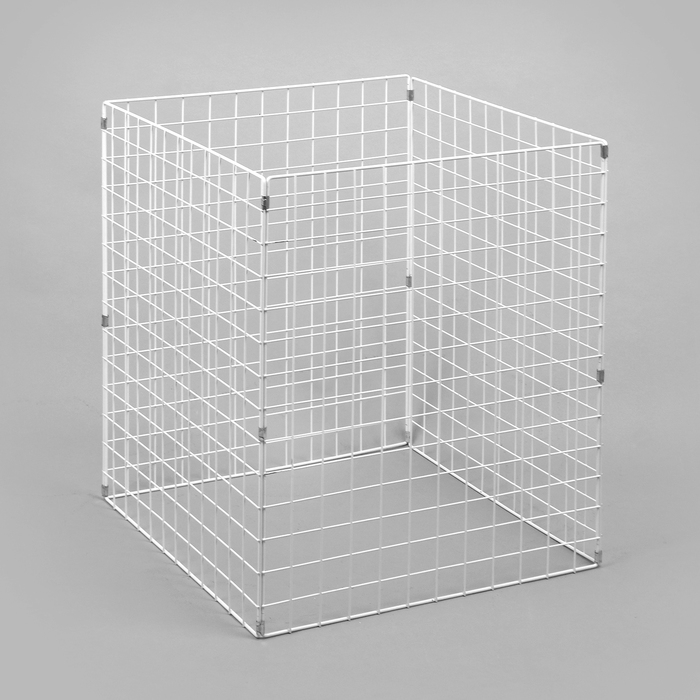 Корзина-накопитель складная, на колесах, 1 полка, 60×60×80 см, цвет белый Корзина-накопитель складная, на колесах, 1 полка, 60×60×80 см, цвет белый