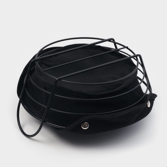 Хлебница Доляна «Лофт», 26×24×11,5 см, чёрная Хлебница Доляна «Лофт», 26×24×11,5 см, чёрная