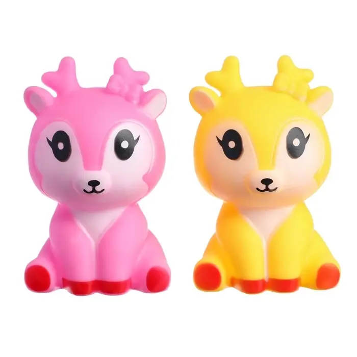 Резиновые игрушки для ванны Крошка Я &laquo;Оленята&raquo;, с пищалкой, в наборе 2 шт., МИКС