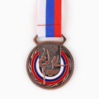 Медаль тематическая 194, «Гимнастика», d= 5 см. Цвет бронза. С лентой