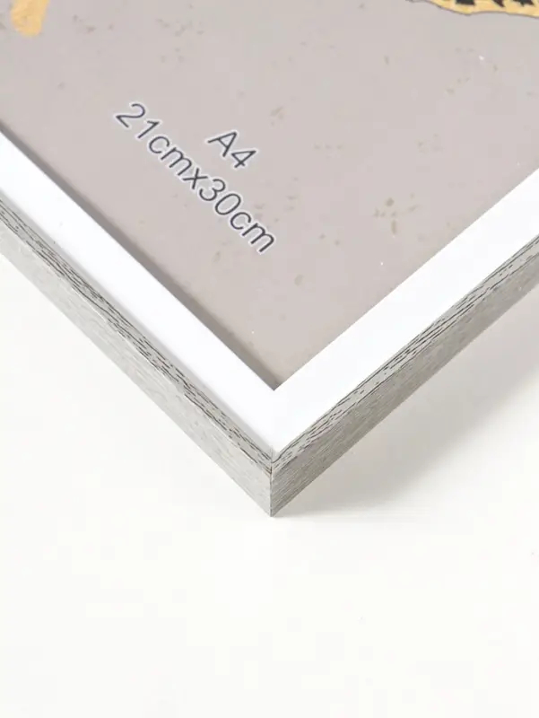 Фоторамка пластик формат А4 "Современная классика" серый и белый 26х20,8х1,5 см