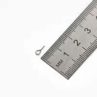 Держатель для кулона клеевой, 7×3 мм (набор 30 шт.), цвет серебро