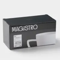 Кружки Magistro White Snow, набор 2 шт., 340 мл, фарфор, белые