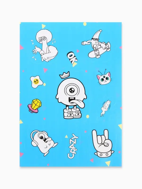 Наклейки детские, раскраска, 3 листа, А5 «Приколы»