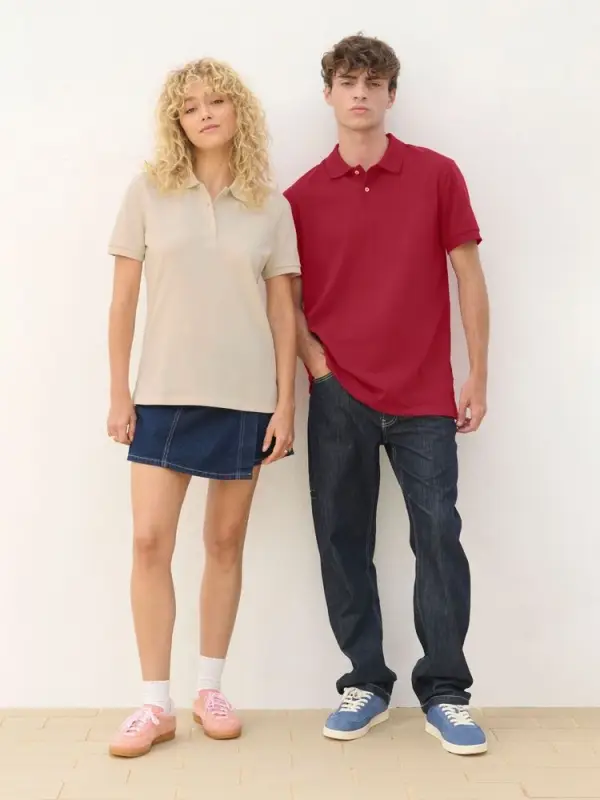 Рубашка поло унисекс Pacific, розовая (лососевая), размер S Рубашка поло унисекс Pacific, розовая (лососевая), размер S