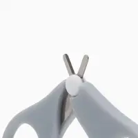 Детские маникюрные ножницы, с защитным колпачком, ВИД 1, цвет серый