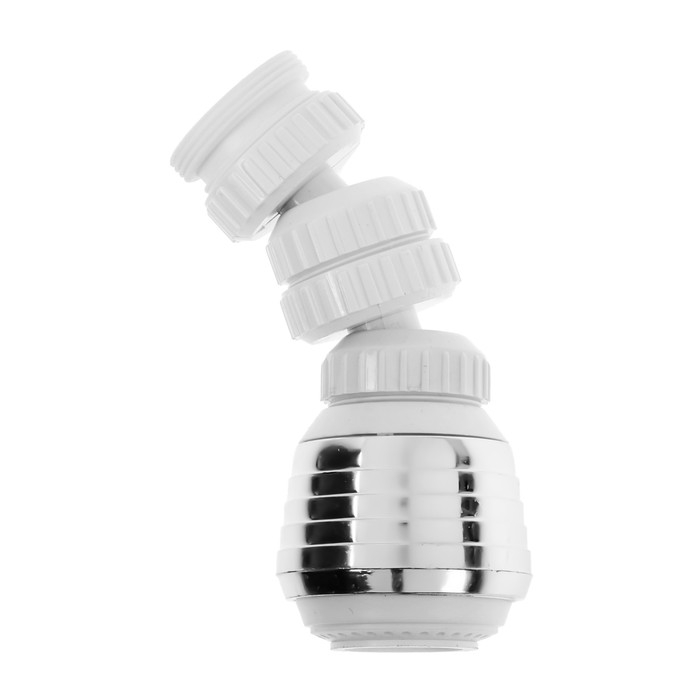 Аэратор ZEIN Z3601, поворотный, на шарнире, 2 режима, хром/белый Аэратор ZEIN Z3601, поворотный, на шарнире, 2 режима, хром/белый