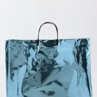 Пакет подарочный ПВХ, голография, голубой, пластиковая ручка, 44×33×12 см Пакет подарочный ПВХ, голография, голубой, пластиковая ручка, 44×33×12 см