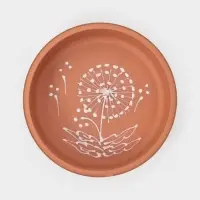 Жаровня с крышкой &laquo;Одуванчик&raquo;, 450 мл, красная глина