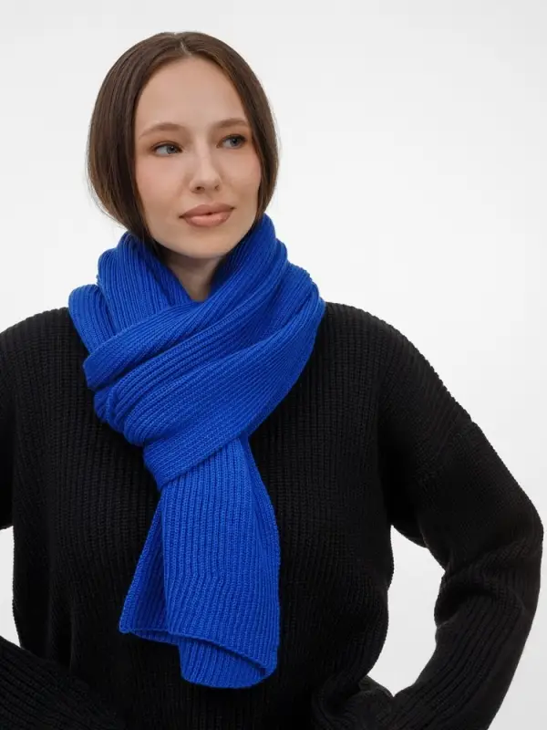 Шарф Nobilis Mono, синий (аква)