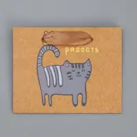 Пакет подарочный крафтовый, упаковка, «Несу радость», S 15 х 12 х 5.5 см Пакет подарочный крафтовый, упаковка, «Несу радость», S 15 х 12 х 5.5 см