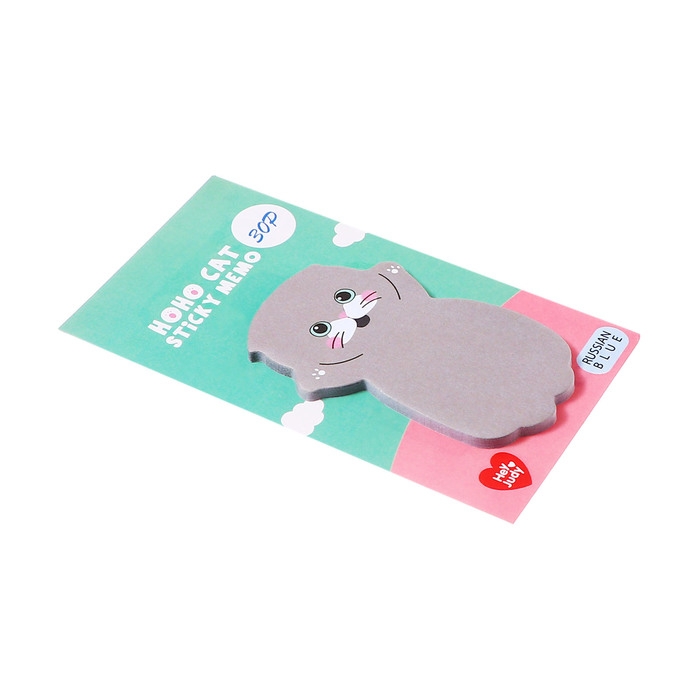 Блок для записей 35мм х 70мм 30л Серый котик Блок для записей 35мм х 70мм 30л Серый котик