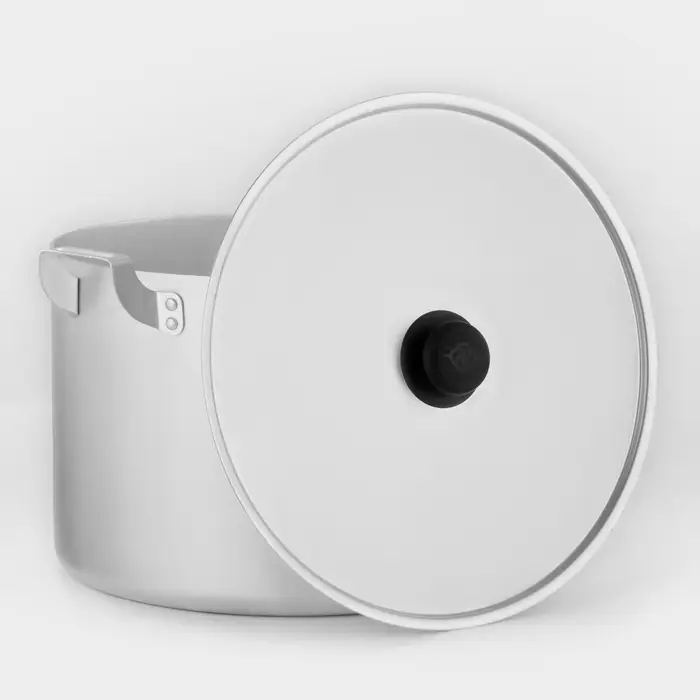 Кастрюля, 20 л, d=35 см, с крышкой, штампованный алюминий, серебристая