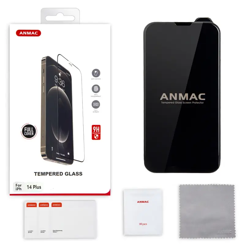 Защитное стекло для iPhone 14 Plus Full Cover ANMAC черное Арт. 1137406