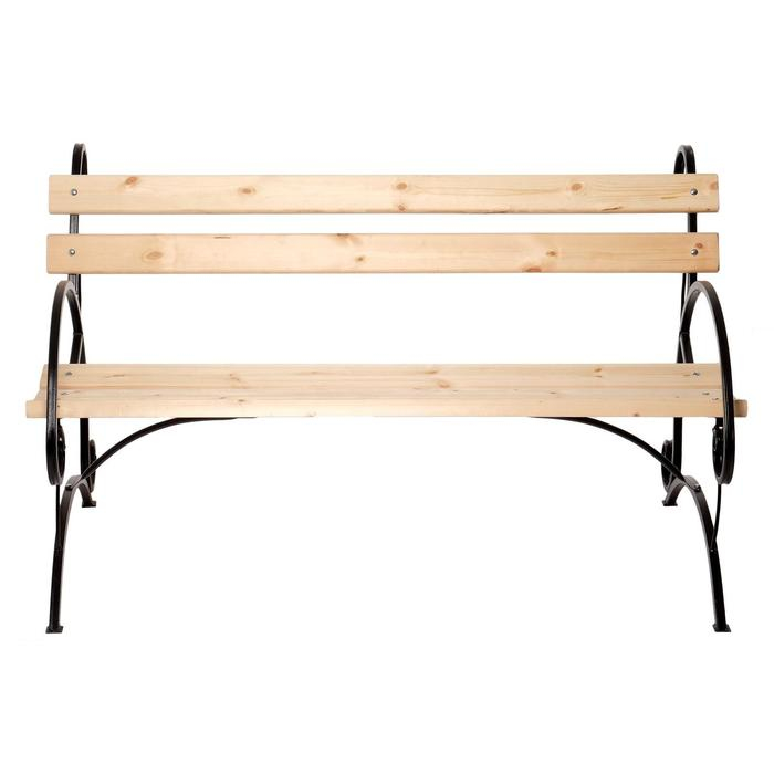 Скамейка для улицы Скамейка для улицы "Бульвар" деревянная, металлический каркас, 1.5х1х0.9 м, кованая
