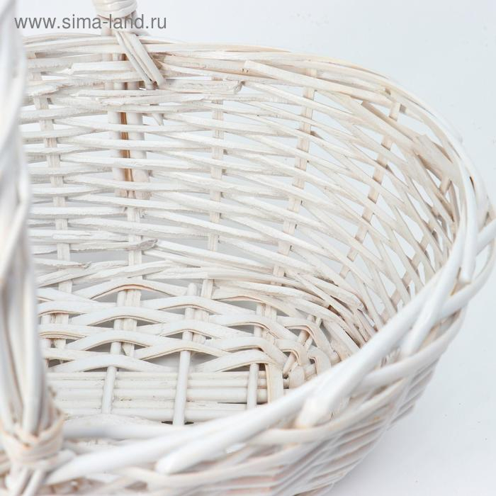 Корзина плетеная, 30х24х12/26 см, лоза, ткань Корзина плетеная, 30х24х12/26 см, лоза, ткань