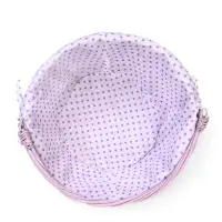 Корзина плетеная 32 х 32 х 14 см, ручка h=14 см фиол-ый  ткань