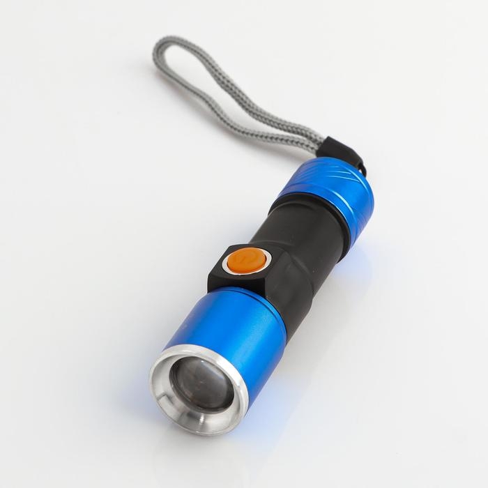 Фонарь ручной аккумуляторный 3 Вт, 800 мАч, XPE, zoom, 3 режима, 10.3 х 2.5 см Фонарь ручной аккумуляторный 3 Вт, 800 мАч, XPE, zoom, 3 режима, 10.3 х 2.5 см