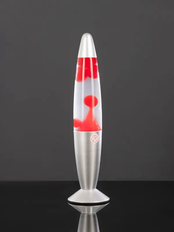 Лава - лампа RISALUX &laquo;Ракета&raquo;, Е14, 30 Вт, от сети 220 В, серебристая, 34&times;8.5&times;8.5 см