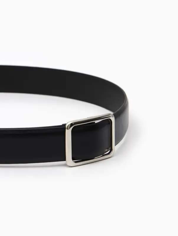 Ремень женский, 3.5&times;110 см, пряжка матовая, затяжка, чёрный