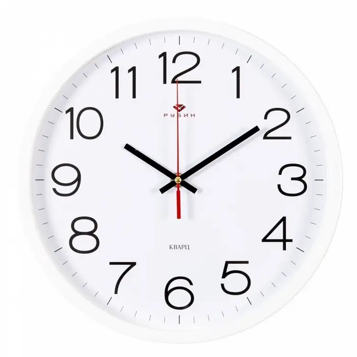 Часы настенные, интерьерные &laquo;Рубин&raquo;, 30 см, белые