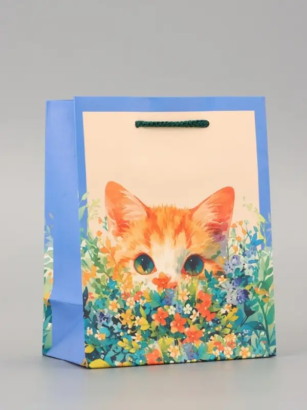 Пакет подарочный ламинированный «Котик» 11.5×14.5×6.5 см Пакет подарочный ламинированный «Котик» 11.5×14.5×6.5 см