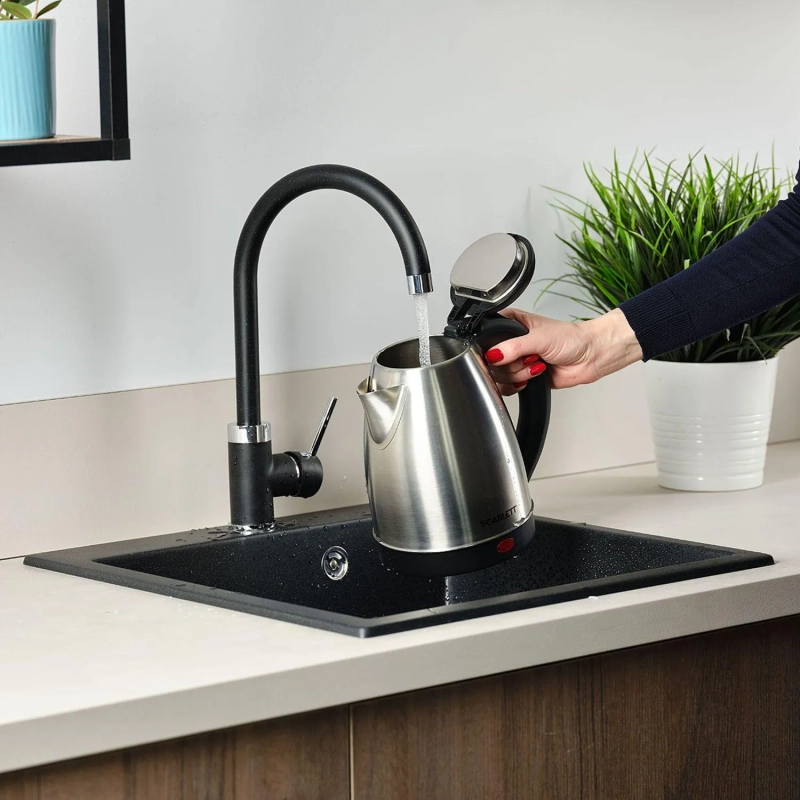 Чайник электрический SCARLETT SC-EK21S51, сталь, 1500Вт, 1.8л