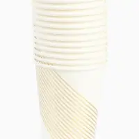 Набор посуды для праздника на 12 персон, белый с золотом (тарелки 23 см, стакан 250 мл)