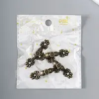 Ручка для шкатулки металл, набор 4 шт., 4.2&times;0.7&times;0.5 см