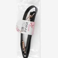 Ручка для сумки, с карабинами, 60&plusmn;1 см &times; 2 см, чёрная