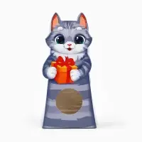 Коробка складная с окном «Котёнок», 6 х 12 х 3.5 см