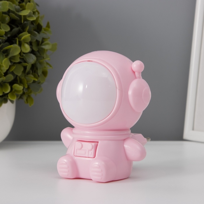 Ночник «Приветливый космонавт» 1Вт LED 4000-6000К Розовый 10х9х11,5см Ночник «Приветливый космонавт» 1Вт LED 4000-6000К Розовый 10х9х11,5см