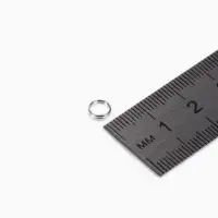 Кольцо соединительное двойное неразъёмное &laquo;СМ-1025&raquo;, d=0.6 мм, набор 50 г, &plusmn; 510 шт. цвет серебро