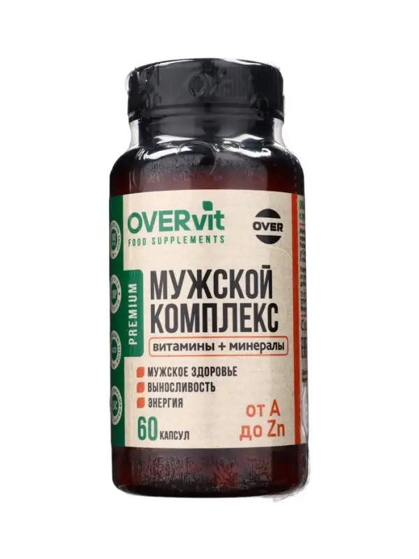 Мужской комплекс Мужской комплекс "OVER MEN" OVERvit, 60 капсул