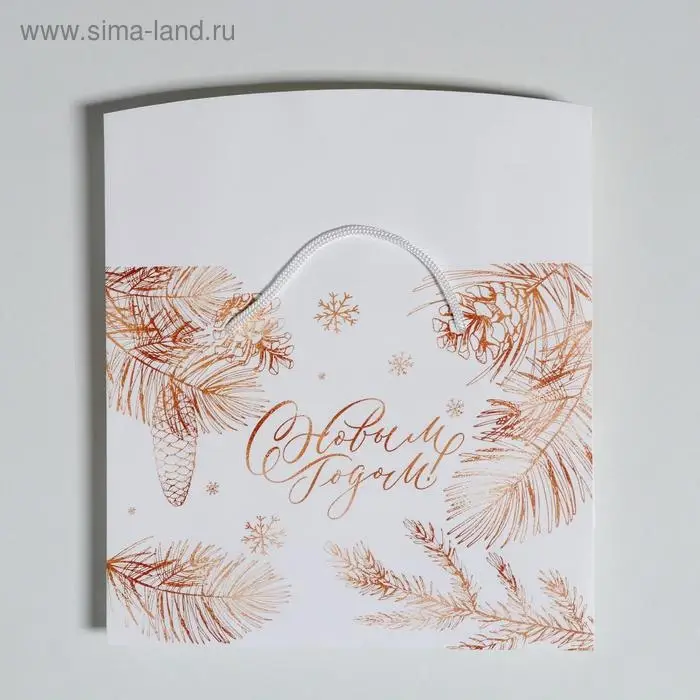 Пакет - коробка подарочный «С Новым годом», 23×18×11 см