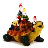 Садовая фигура "Черепаха с гномами" 18х11х14см   10815589