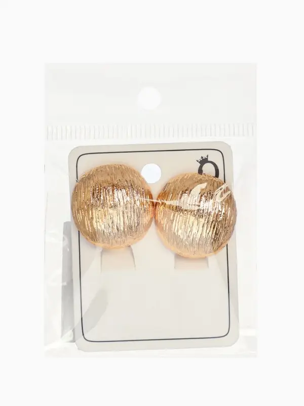 Серьги клипсы для ушей QF &laquo;Полукруг&raquo;, цвет золото