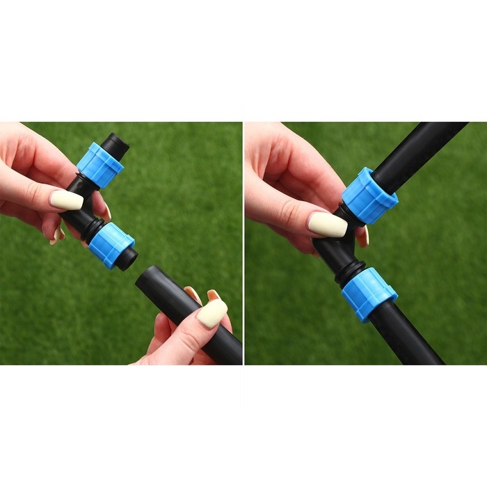 Соединитель L-образный для капельной ленты, 16 мм — 16 мм, пластик, Greengo Соединитель L-образный для капельной ленты, 16 мм — 16 мм, пластик, Greengo