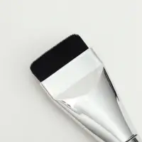 Кисть для макияжа, 14 см, серебристая