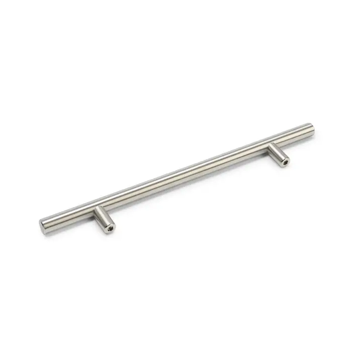 Ручка рейлинг ТУНДРА, облегчённая, d=12 мм, м/о 160/250 мм, внеш. ножка, цвет матовый никель