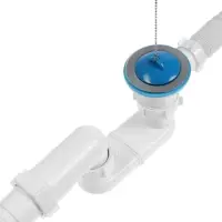 Сифон для ванны ZEIN, 1 1/2&rsquo;&rsquo;, с гофротрубой 40*50мм, литой выпуск, с пробкой