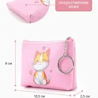 Кошелёк детский Cats, монетница, на молнии 10.5&times;2.5&times;8 см, с принтом, МИКС