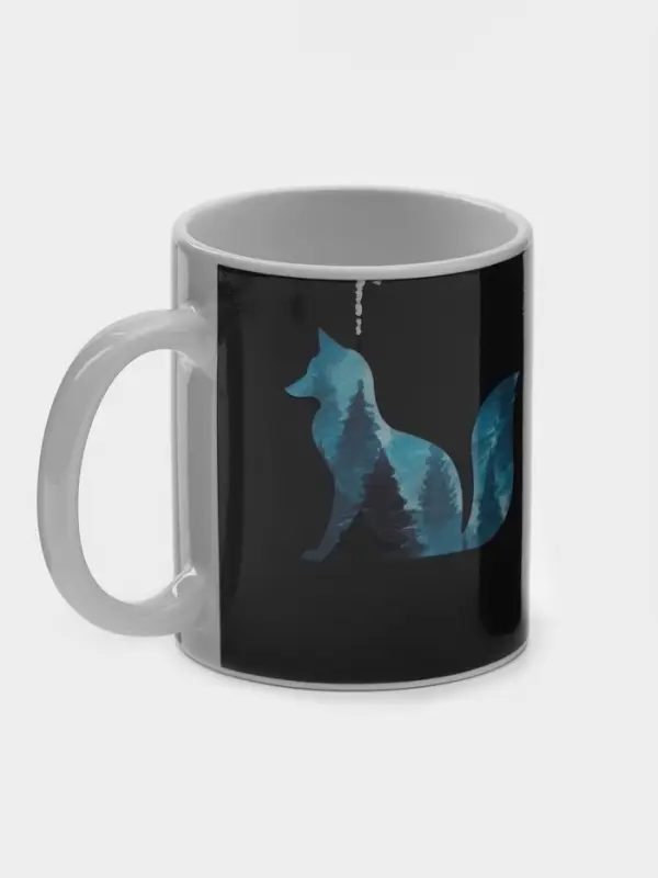 Кружка - хамелеон Доляна &laquo;Таинственная лиса&raquo;, 350 мл, керамика, небольшие дефекты