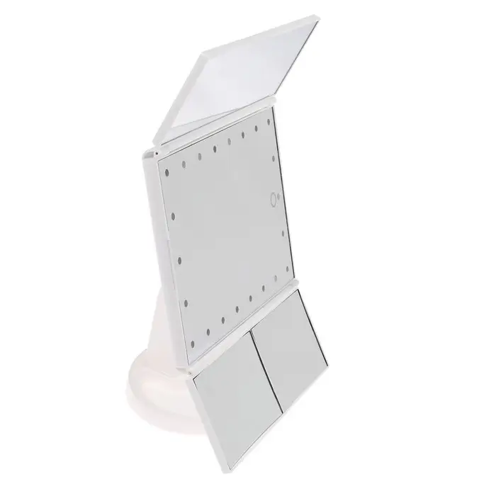 Зеркало Luazon KZ-07, подсветка, 30&times;18&times;7 см, 22 диода, 4хААА, (не в комплекте), белое